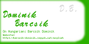 dominik barcsik business card